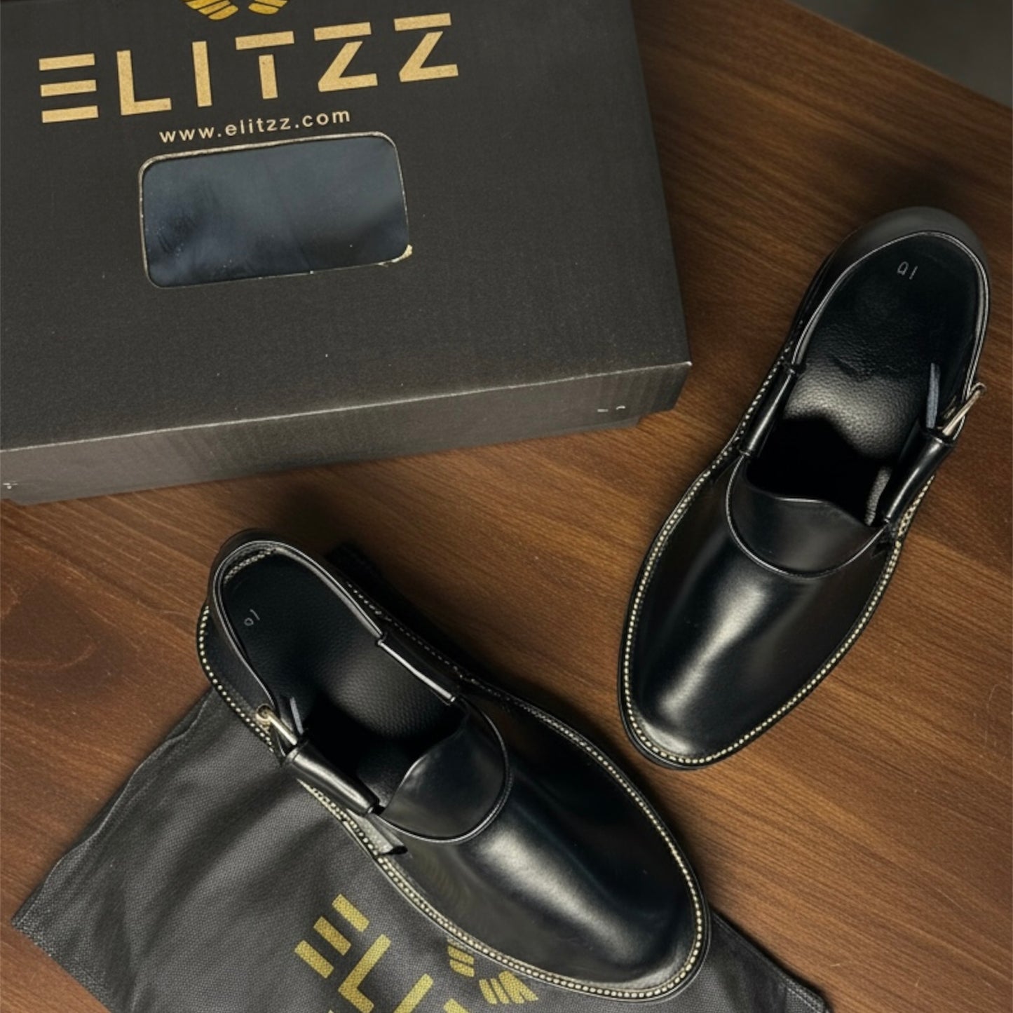 ELITZZ JEANS CHAPPAL BLACK (AZ-021)